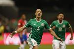 Iniciado el encuentro, fue al minuto 7, donde Javier Hernández abrió el marcador para la Selección Nacional de México.