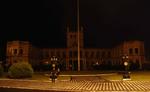 El Palacio de Gobierno de Paraguay con las luces apagadas con motivo de la Hora del Planeta.