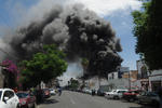 El incendio se registró en avenida Allende y Comonfort.