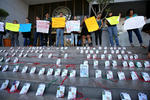 Estudiantes de las carreras de Comunicación y Periodismo también estuvieron presentes en la protesta.