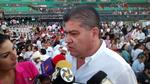 Riquelme Solís acudió en compañía del líder nacional del Partido Revolucionario Institucional (PRI), Enrique Ochoa Reza.