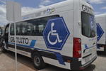 Se entregaron autobuses para transporte gratuito de personas con discapacidad.