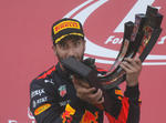 El australiano Daniel Ricciardo (Red Bull), vencedor este domingo del Gran Premio de Azerbaiyán, declaró en la ceremonia del podio que no se cree "que haya podido ganar esta carrera.
