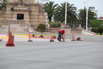 En los alrededores del monumento a Guadalupe Victoria las reparaciones se han prolongado por varios meses.