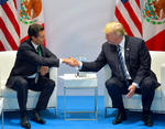Trump también se reunión con su homólogo mexicano Enrique Peña Nieto.