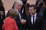 El presidente estadounidense, Donald Trump y el presidente galo, Emmanuel Macron.