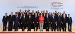 Los dirigentes mundiales se tomaron la fotografía oficial.