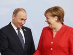 Merkel recibe al mandatario ruso Vladímir Putin.