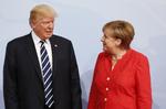 La canciller alemana junto al presidente estadounidense Donald Trump.