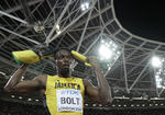 A la espera de lo que ocurra el domingo 13 de agosto en la final de relevos 4x400 -esta sí, su última carrera-, Bolt acumula 11 medallas de oro y dos de plata y una de bronce en campeonatos del mundo, con lo que iguala, de momento, el récord absoluto de metales que tenía en solitario la jamaicana Merlene Ottey con 14.