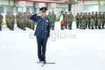 En el acto de toma de posesión y protesta de bandera, presidida por el comandante de la XI Región Militar, general DEM Rubén Serrano.