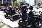 Desde la Plaza Mayor los motociclistas partieron a la rodada por La Laguna.