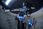 Se habilitó el telescopio para observación del fenómeno.