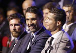 Cristiano Ronaldo,Gianluigi Buffon y Lionel Messi estuvieron presentes en el sorteo.