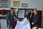 Durante la ceremonia, también se develó una placa a la entrada de la escuela primaria Benito Juárez, con motivo de su 110 aniversario.