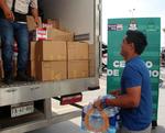 Marc Crosas volvió al TSM para entregar artículos necesarios para donar a los damnificados del sismo.
