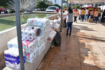A esa hora se abrió el Centro de Acopio instalado por el Ayuntamiento de Torreón para recibir los donativos de los ciudadanos.