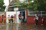 Escuelas sufrieron a causa de las lluvias.