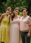 Mariana con su suegra, Pecky, y su mamá, Lula
