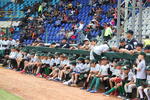 La escuadra infantil de béisbol de los Generales estuvo presente.