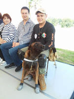 Otro de los elementos caninos que viajaron a la Ciudad de México, es 'Chichi'.