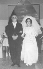 10102017 Descripcion: Josefina González Pérez y el Ing. Manuel Alfredo Portillo Borunda en su matrimonio el día 19 de Octubre de 1963, en la Iglesia de Guadalupe en Gómez Palacio, Dgo.