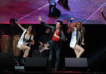 La cantante chilena Mon Laferte deleitó a los miles de mexicanos que asistieron al concierto.