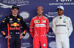 Hamilton en la competencia de clasificación previo al Gran Premio de México.