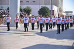 Autoridades municipales, diputados locales y federales así como del Ejército Mexicano, estuvieron presentes en el desfile.