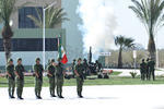 Durante la llegada de Enrique Peña Nieto, se dispararon los cañones del cuartel.