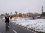 En la ciudad de Torreón, ciudadanos aprovecharon la nieve para tomar bellas fotografías.
