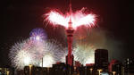 Uno de los actos principales de Nueva Zelanda para la Nochevieja fueron los fuegos artificiales en el Sky Tower.