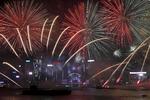 Singapur lleno el cielo de luces para celebrar el año nuevo.