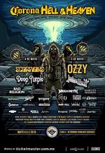 Ozzy Osbourne, Judas Priest, Scorpions, Deep Purple y Megadeth encabezarán el festival de metal Hell & Heaven programado para el 4 y 5 de mayo en la Curva 4 del Hipódromo Hermanos Rodríguez.