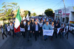 En la marcha participaron el alcalde Jorge Zermeño Infante y el excandidato a la gubernatura de Coahuila, Guillermo Anaya Llamas.