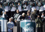 Eagles celebró su campeonato del Super Bowl LII luego derrotar el domingo 4 de febrero a Patriotas de Nueva Inglaterra.