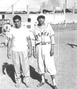 11032018 Rubén Saucedo Limón y Óscar Marín en el equipo de beisbol de Ventas Pemex.
