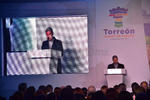 En el evento previo a la inauguración, el obispo de Torreón, Luis Martín Barraza, dirigió unas palabras.