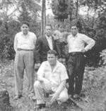 25032018 Francisco Padilla, Francisco Samaniego S., Rubén Saucedo Limón y Luis Pérez en Naranjos, Veracruz, el 18 de marzo de 1954.