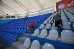 Todas las áreas fueron lavadas a fin de conservar la limpieza en el estadio.