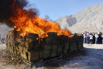Cientos de kilos de drogas, decomisadas durante el año, fueron quemadas este día.