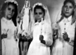 22042018 Hnas. Margarita, Rita y Ma. de los Ángeles Martínez Torres, en su Primera Comunión en el año 1951 en Luján, Dgo. Madrina, Consuelo O. de Quintana.