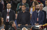 Francesco Totti estuvo presente en el partido de la Roma.