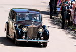 La novia llegó en un antiguo Rolls-Royce Phantom IV.