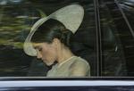 Meghan en su llegada al evento real en el Palacio de Buckingham.