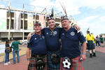 Al menos unos 500 escoceses estuvieron presentes en el partido.