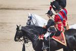 La reina Isabel II celebró oficialmente su cumpleaños número 92 con el tradicional desfile militar “Trooping the Colour”, en el que participaron más de mil 400 soldados y 200 caballos.