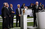 El presidente de la Federación de Rusia, Vladimir Putin junto al presidente de la FIFA, Gianni Infantino.