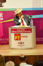 El candidato por Morena, Armando Guadiana.