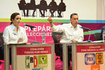 Los candidatos que debatieron son: José Guillermo Anaya Llamas, por la coalición Por México al Frente (PAN-PRD-MC); Verónica Martínez García, por la coalición Todos por México (PRI-PVEM-PNA), y Armando Guadiana, por la coalición Juntos Haremos Historia (PT-Morena-PES).
